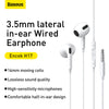 Baseus H17 Encok 3.5mm Lateral In-Ear Wired Earphone with Remote White