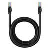 Baseus High Speed CAT5 Gigabit Ethernet Cable (Round Cable) black on white background
