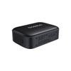 Black portable speaker with 'baseus' branding on a white background