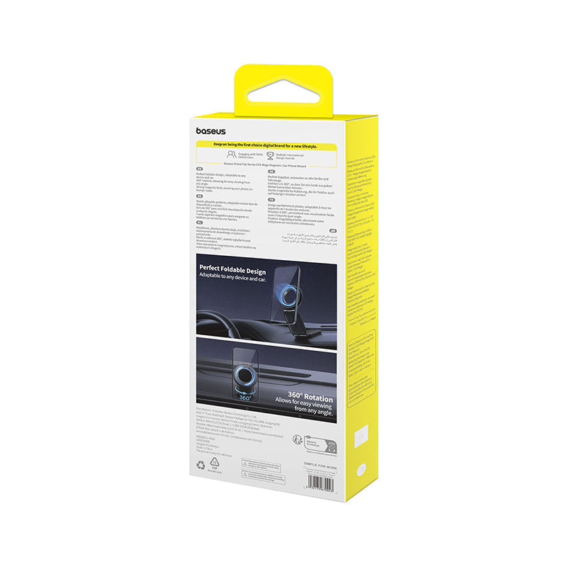 PrimeTrip C02 Mega Car Mount Stick-on Version Back of Box On White Background