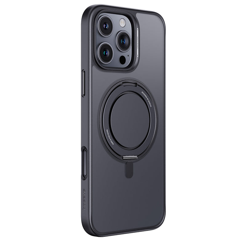 Baseus Skyring Magnetic Phone Case With Ring Stand Compatible with iPhone 16 - iPhone 16 Pro Max on white background