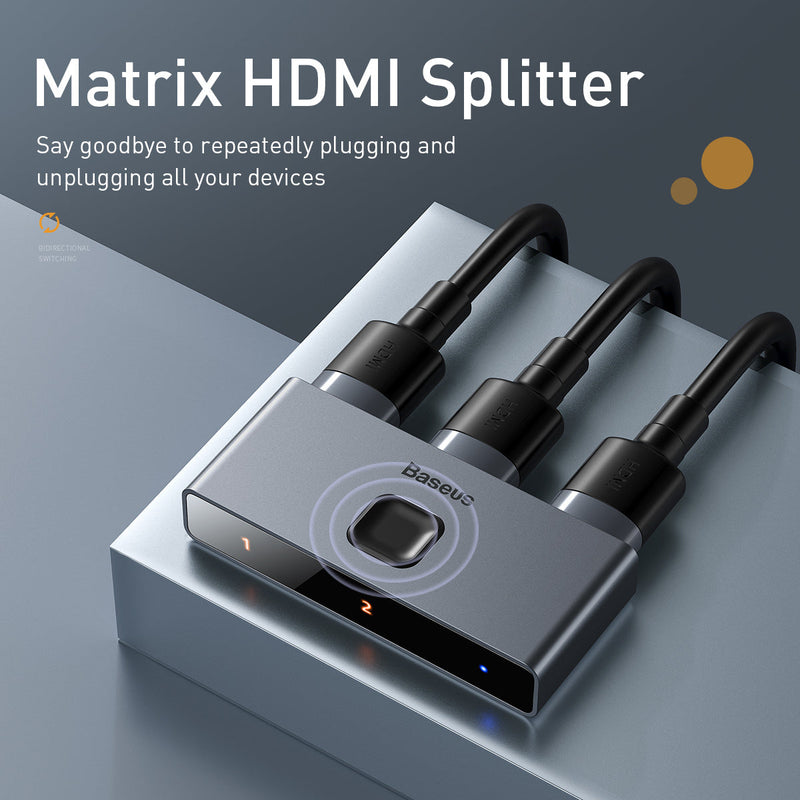 Baseus Matrix Two-Way HDMI Switch ( 2in1 or 1in2) 3