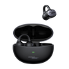 Black Bose wireless earbuds with charging case on a white background