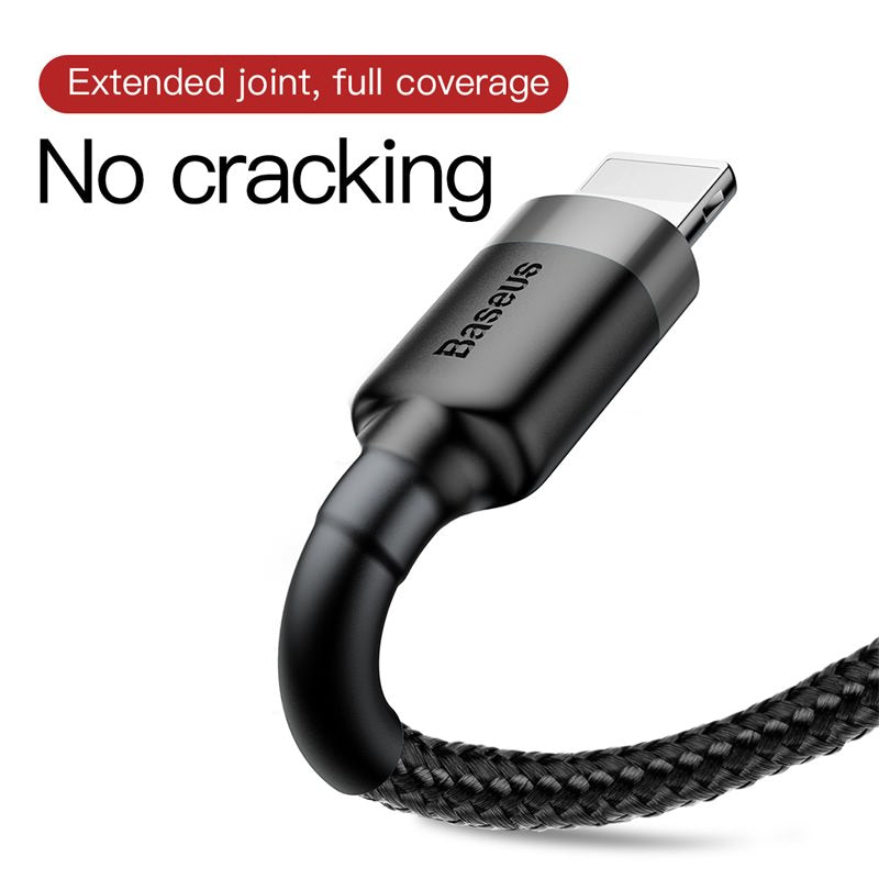 Black USB cable with 'Baseus' branding on a white background