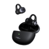 Black wireless earbuds with charging case on a white background, featuring Bose branding.